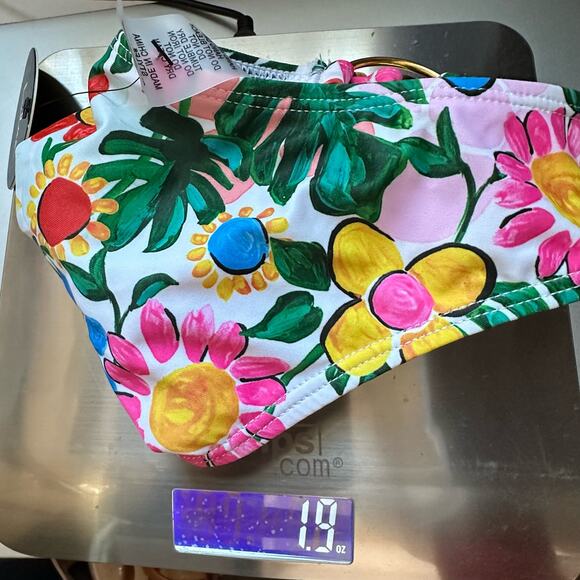 Lulus Bikini Bottom Women Small Floral Ring Swimsuit Bathing Suit Beach Tropical - Picture 7 of 7